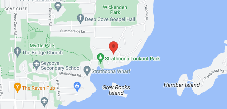 map of 4674 STRATHCONA ROAD